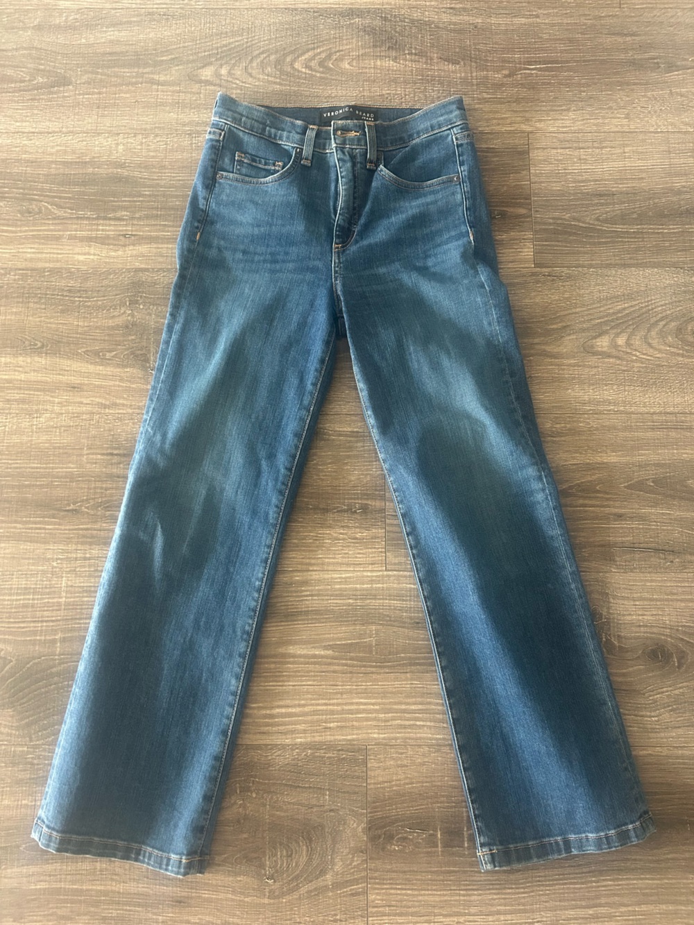 Veronica Beard 10” Straight Jackie Jeans - Blue